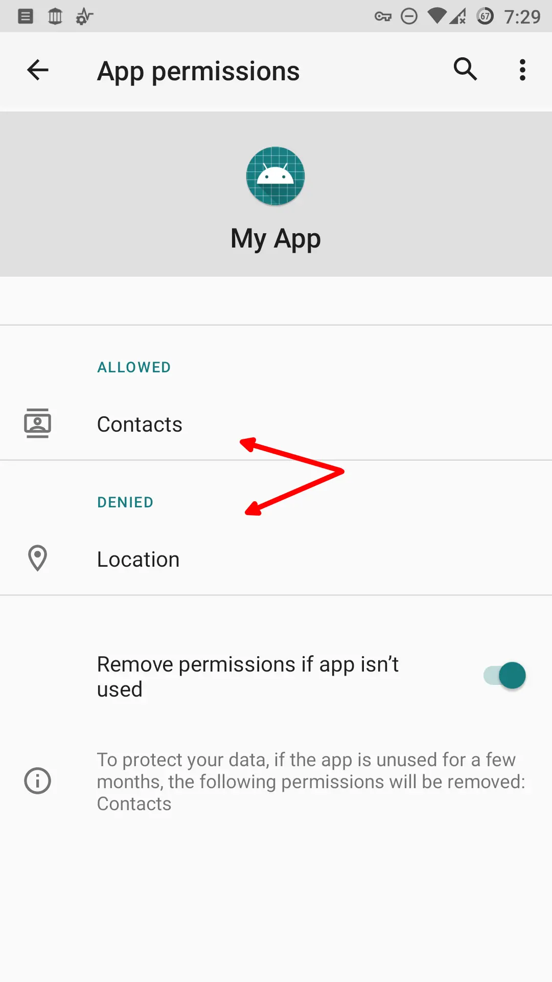 Android manifest perm settings