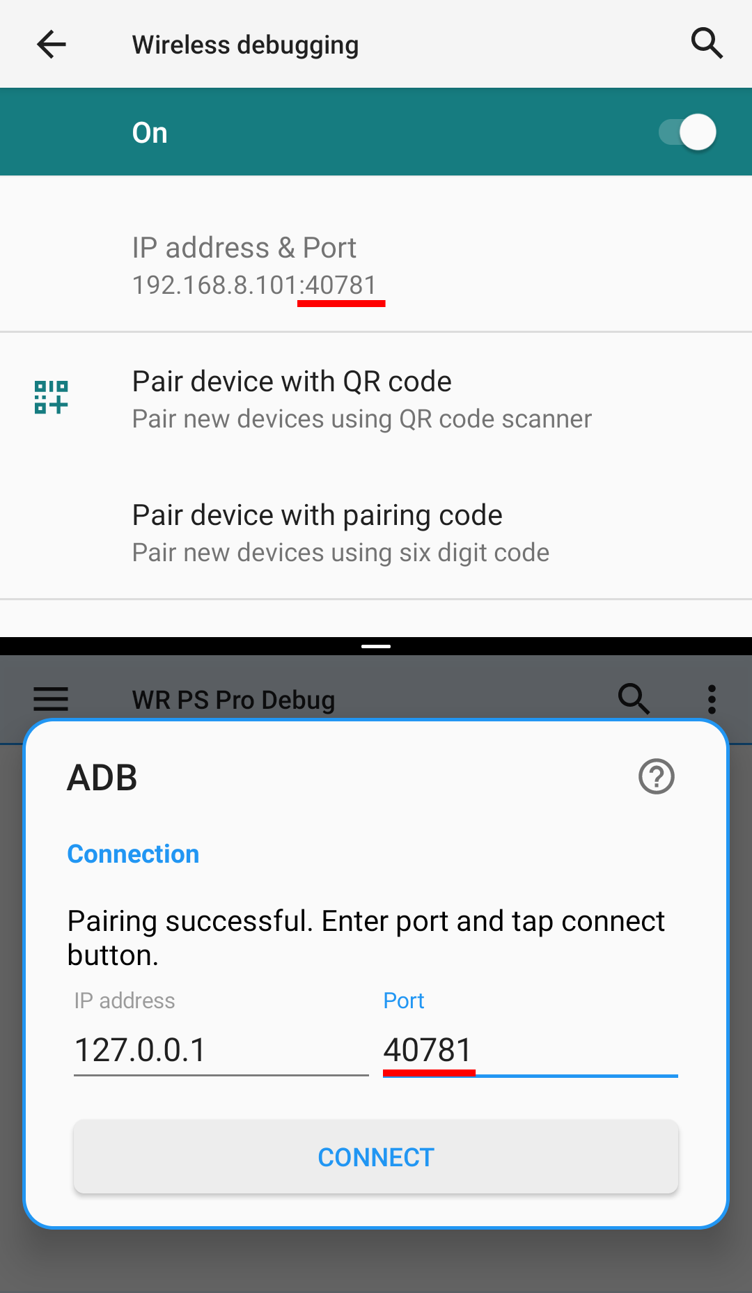 Android 11 wireless ADB