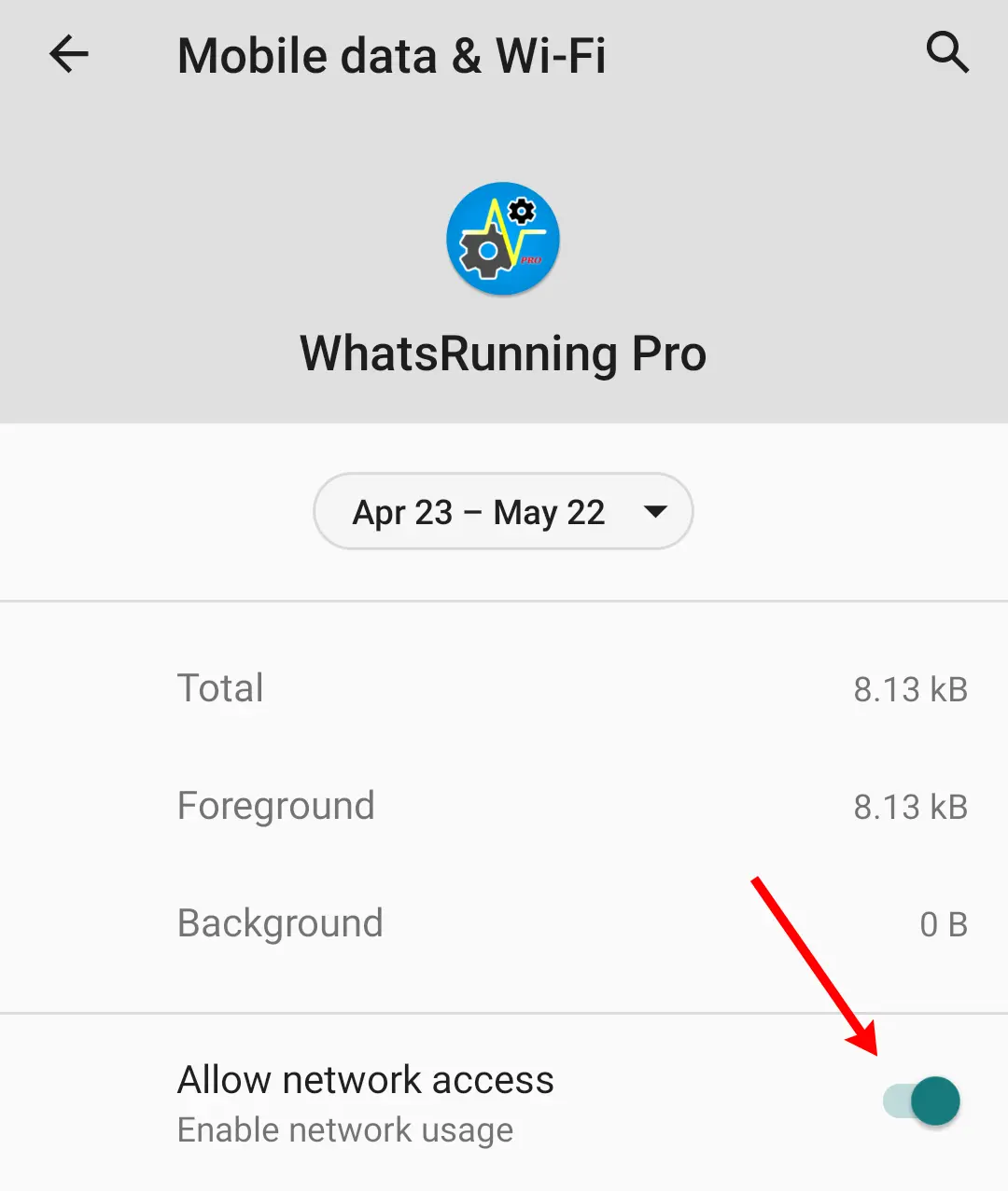 Allow network access