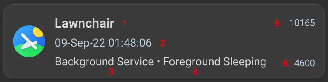 App state log detail