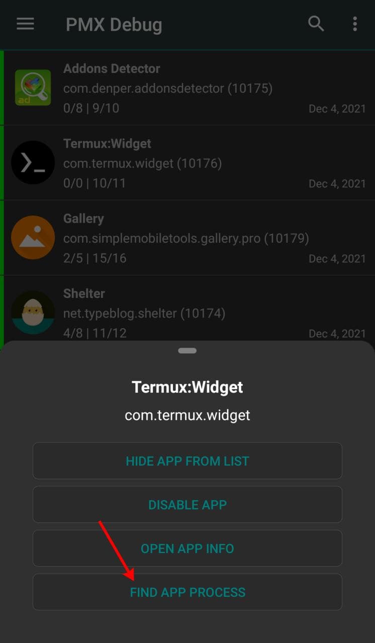 WhatsRunning PMX integration
