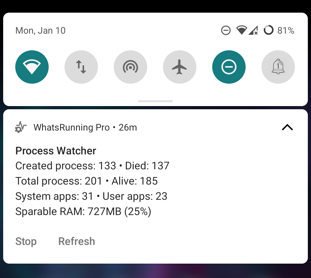 Android Process Watcher